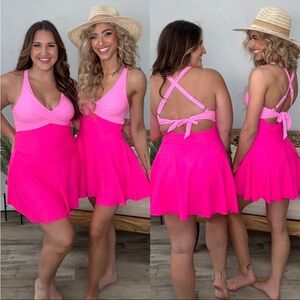 Pink swim dress